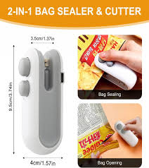 2 in 1 Rechargeable Mini Plastic Bag Sealing Machine